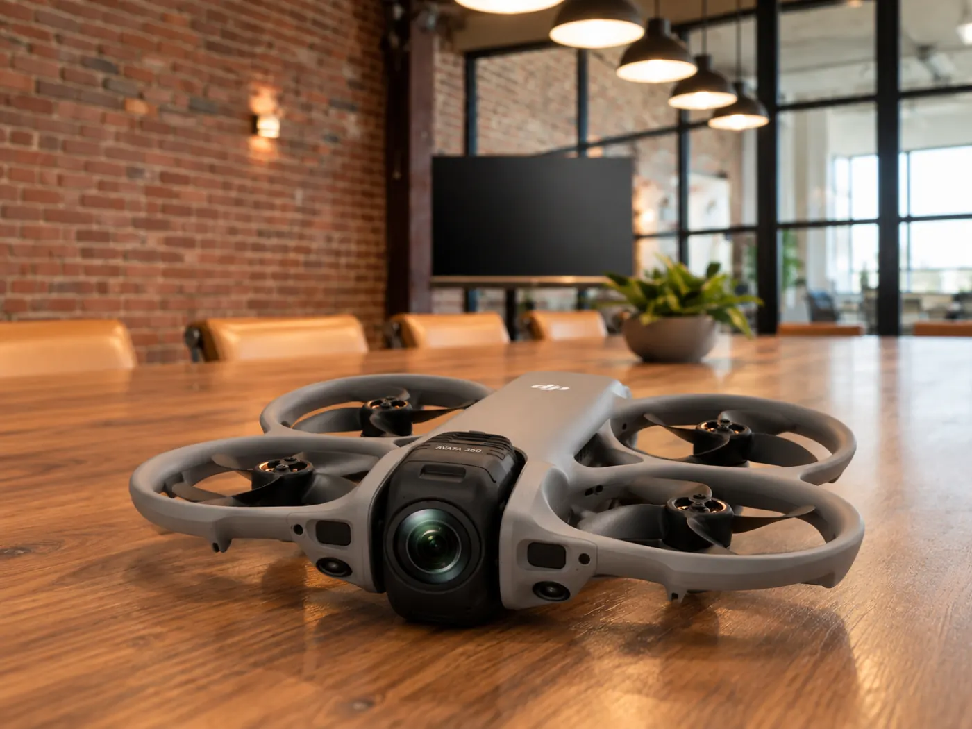 Drone on a conference table